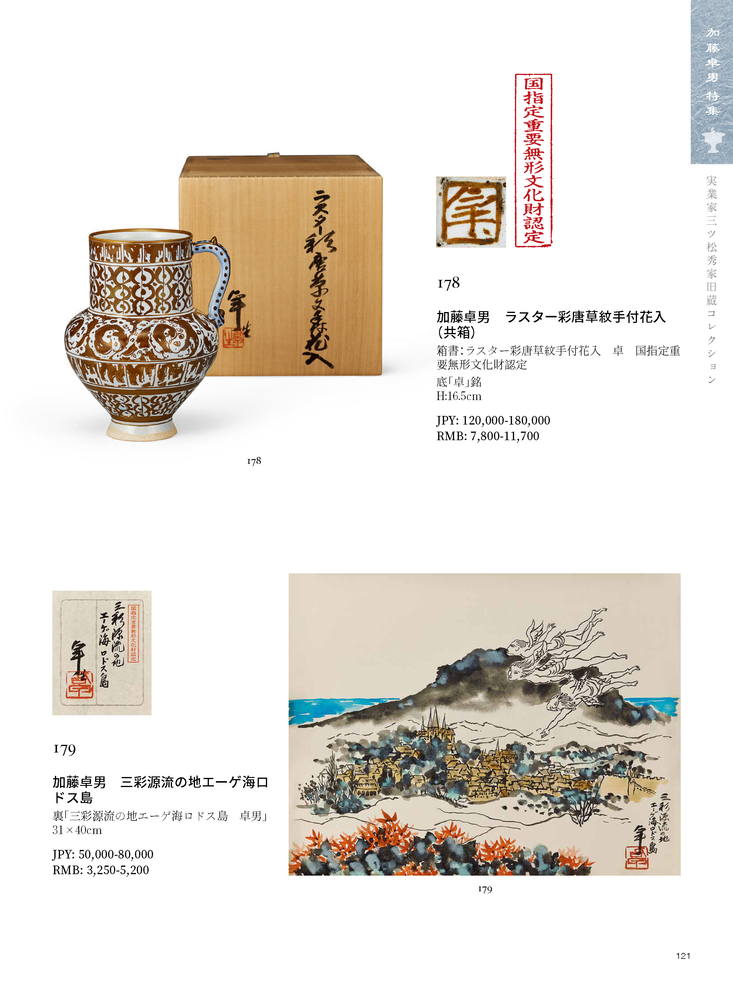 陶芸家加藤卓男特集｜ 東京中央Live Auction 2020