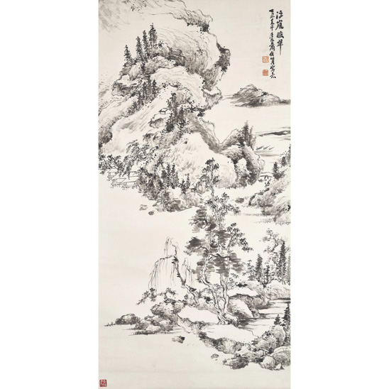  蕭俊賢( 1865 -1948) 浮嵐暖翠圖  