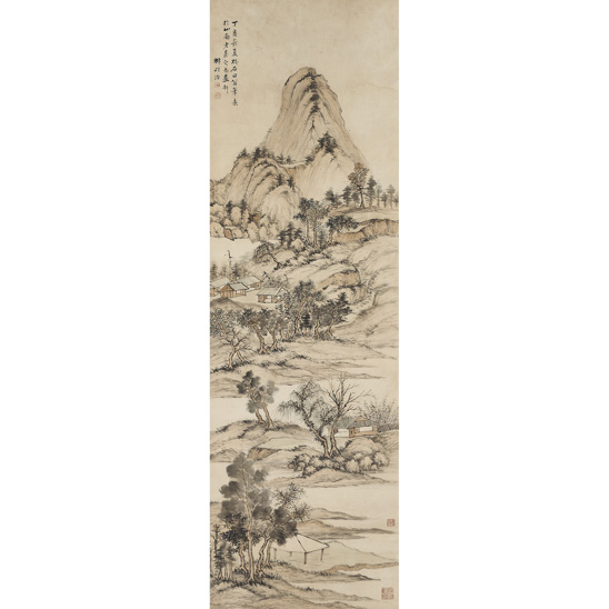  王學浩（1754-1832） 擬沈周筆意山水圖 