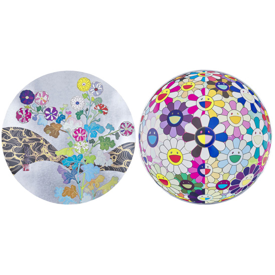  村上隆（B.1962）花球兩張  2010-2013 