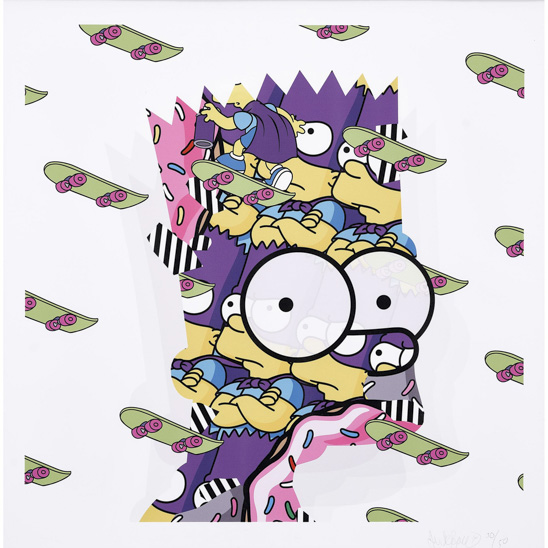  Jerkface
Nollie Front Foot Flip  
辛普森版畫一張 2018年 