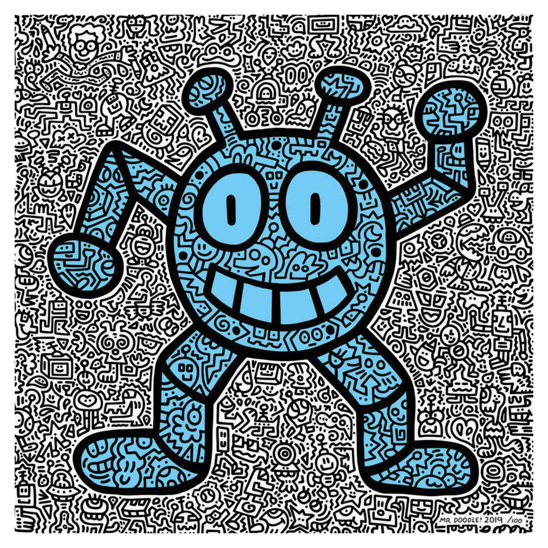  塗鴉先生（B.1994）藍色機器人 2019年作 