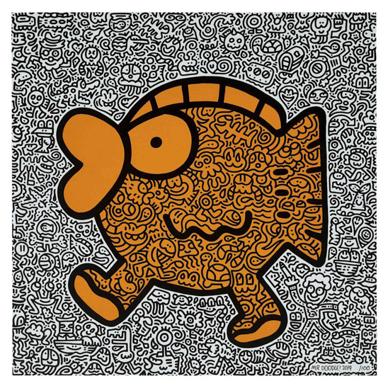  塗鴉先生（B.1994） 橘色魚 2019年作 